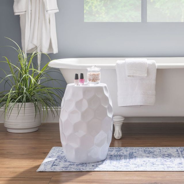 Powell® Samira White Side Table-3