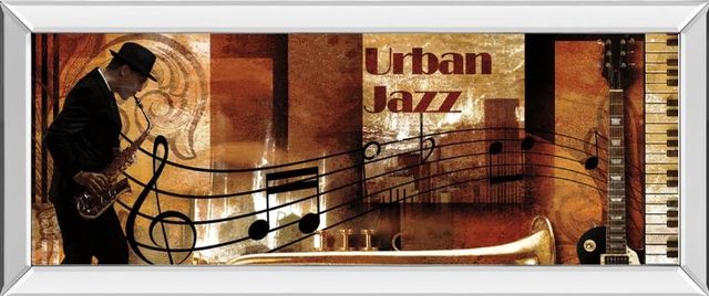 Classy Art Urban Jazz by Robert, P. Mirrored Frame Wall Art-0