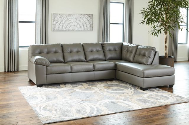 Signature Design by Ashley® Donlen 2-Piece Gray Right-Arm Facing Sofa Sectional and Chaise-4