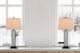 Cal® Lighting & Accessories Column Style 2-Piece Black Table Lamp Set-3