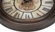 Monarch Specialties Inc. Antique Brown 15" Round Wall Clock with Roman Numerals on Beige Background-1