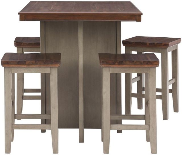 Signature Design by Ashley® Lettner 5-Piece Brown Counter Height Dining Table Set-2