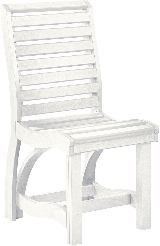 C R Plastics St. Tropez White Dining Side Chair-0