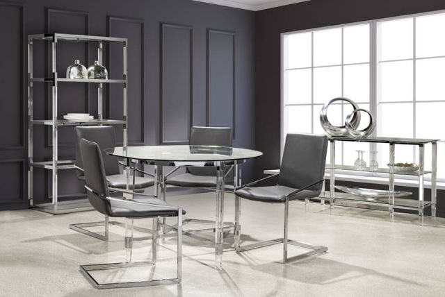 Mazin Furniture Lyrica Chrome 5-Tier Bookcase-2