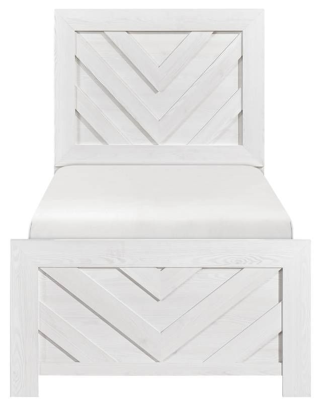 Homelegance® Corbin White Twin Panel Bed-2