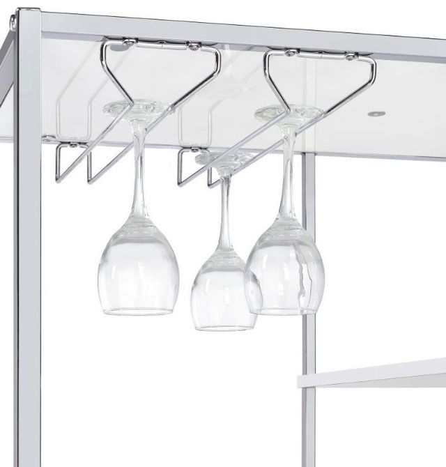 Coaster® Figueroa Silver/White 5-Shelf Wine Cabinet-5