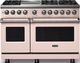 Viking® 5 Series 48" Blush Pro Style Dual Fuel (LP) Range with Polished Chrome Trim-0