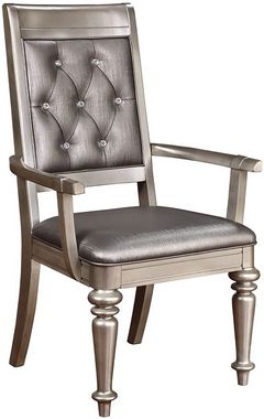 Coaster® Bling Game 2-Piece Metallic Platinum Arm Chairs