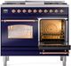 Ilve® Nostalgie II Series 40" Midnight Blue Pro Style Dual Fuel Range-3