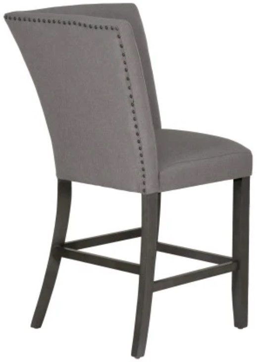 Powell® Seneca Gray Upholstered Corner Counter Height Stool-4