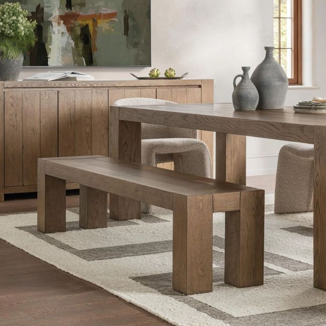 Classic Home Bristol Cafe Brown Bench-1
