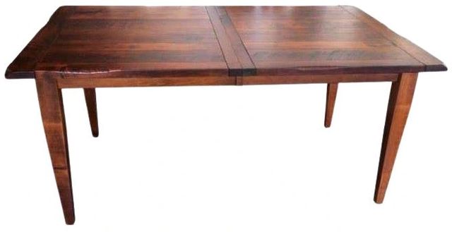 Members Amish Customizable Heritage Woodcrafters Estate 42" x 60" Extendable Dining Table with 2-Leaves-0