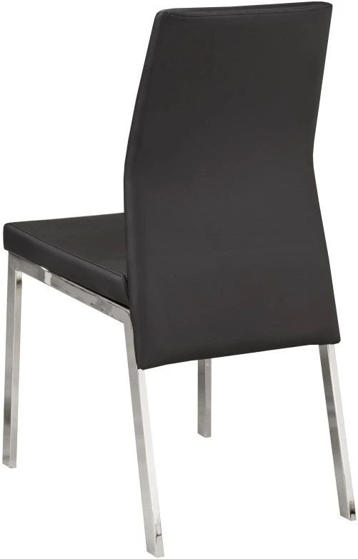 Brassex Inc. Amber 2-Piece Black/Chrome Dining Chair Set-1