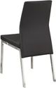 Brassex Inc. Amber 2-Piece Black/Chrome Dining Chair Set-1