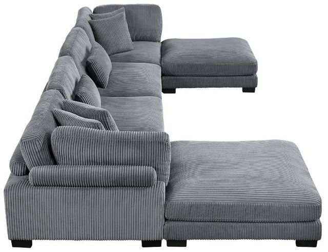 Homelegance® Traverse 6-Piece Gray Modular Sectional with 2-Ottoman-3