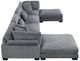 Homelegance® Traverse 6-Piece Gray Modular Sectional with 2-Ottoman-3