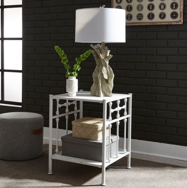 Liberty Furniture Vintage Antique White Open Nightstand-1