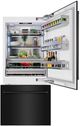 ZLINE 36" 19.8 Cu. Ft. Black Stainless Steel Built-In Bottom Freezer Refrigerator with Water Dispenser and Ice Maker-3