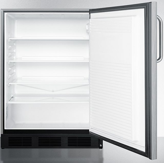 Summit® 5.5 Cu. Ft. Stainless Steel Under the Counter Refrigerator-2