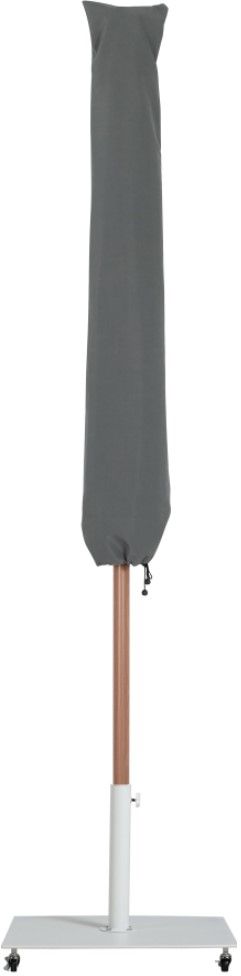 Meridian Furniture Fiji Navy/Teak/White Aluminum Outdoor Patio Umbrella and Base-2