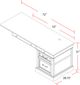 Parker House® Shoreham Effortless White Peninsula Executive Desk-3
