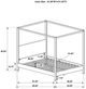 Coaster® Monroe Bronze/Vanilla Queen Upholstered Canopy Bed-3