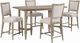 Bernards Citrus Heights 5-Piece Gray/Sand Counter Dining Table Set-0