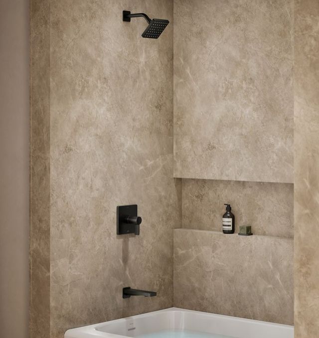 KOHLER® Parallel® Rite-Temp® Matte Black Bath and Shower Trim Kit-1