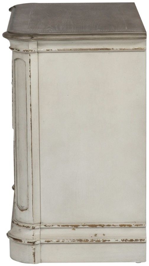 Liberty Furniture Magnolia Manor Antique White/Weathered Bark 28" Nightstand-3
