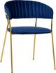 TOV Furniture Padma Set of 2 Navy Vegan Leather Chairs-1