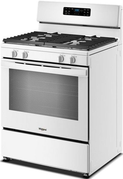 Whirlpool® 30” White Freestanding Gas Range with Crispy Mode and Dishwasher Safe Grates-2