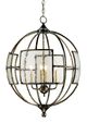 Currey & Company Broxton Pyrite Bronze Orb Chandelier-0