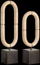 Uttermost® Oval Fusion 2-Piece Dark Bronze/Ivory Sculpture Set-0