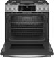 GE Profile™ 30" Fingerprint Resistant Stainless Steel Slide-In Dual Fuel Range-1
