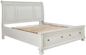 Signature Design by Ashley® Robbinsdale Antique White King Storage Sleigh Bed