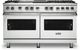 Viking® 5 Series 60" Frost White Pro Style Dual Fuel Liquid Propane Range with 12" Griddle and 12" Grill-0