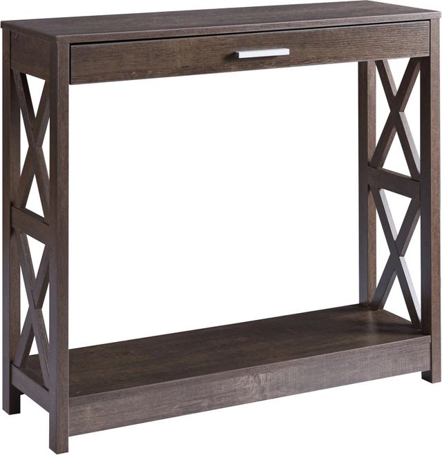 Brassex Inc. Walnut Oak Console Table-0
