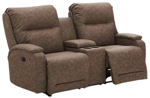 Best® Home Furnishings Customizable Maverly Leather Power Rocker Loveseat with Console-1