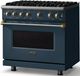 Viking® 5 Series 36" Squall Pro Style Gas (NG) Range with Brushed Brass Trim-2