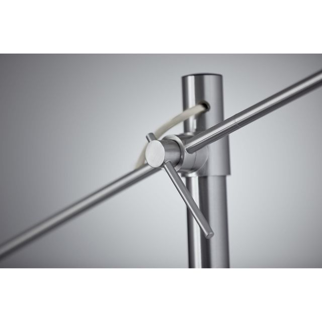 Adesso® Manhattan Brushed Steel 2-Arm Arc Lamp-1