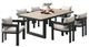 Elements International Costa 7-Piece Black Aluminum/Fabric Patio Dining Set-0