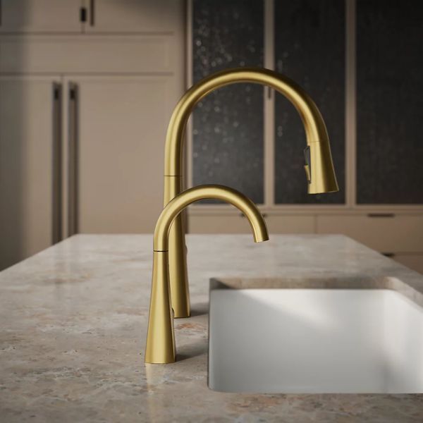 KOHLER® Graze® Vibrant Brushed Moderne Brass Beverage Faucet-4