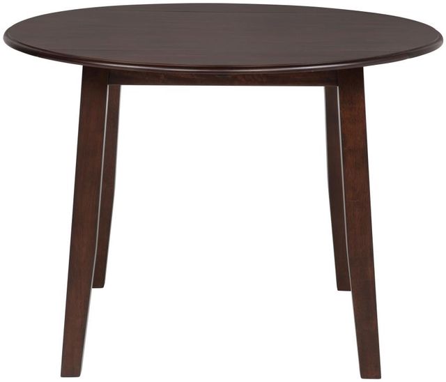 Coaster® Barton 5-Piece Dark Brown Round Wood Dining Table Set-2