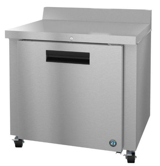 Hoshizaki Steelheart® 36" 9.9 Cu. Ft. Stainless Steel Single Section Worktop Refrigerator with Lock-1