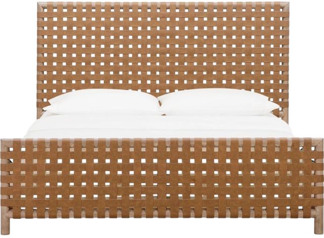 Modus Furniture Dorsey Ginger/Granola Full Woven Panel Bed-2