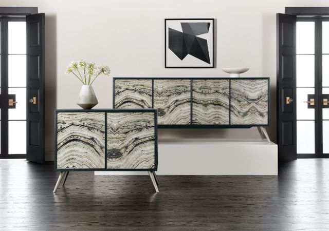 Hooker® Furniture Melange Rockee Black/Silver Chest-1