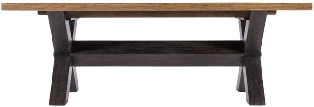 Hooker® Furniture Big Sky Vintage Natural Trestle Dining Table with Charred Timber Base-2