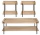 Coaster® Fallon 3-Piece Natural Occasional Table with Black Base Set-0