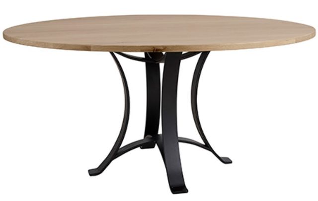 Artisan & Post by Vaughan-Bassett Dovetail Bleached White Top Dining Table with Black Metal Base-0