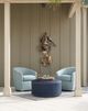 Universal Explore Home™ Customizable Coastal Living Outdoor Burke Fabric Swivel Chair-4